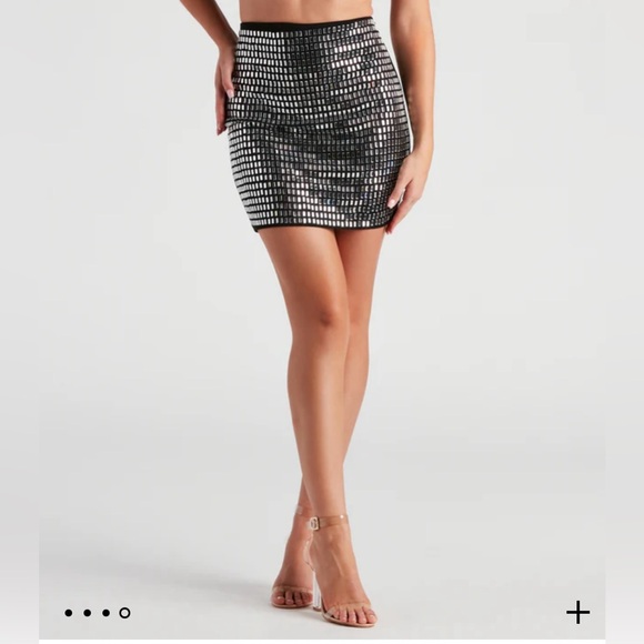 NWT size S Windsor black disco vibes rhinestone set - Picture 4 of 9